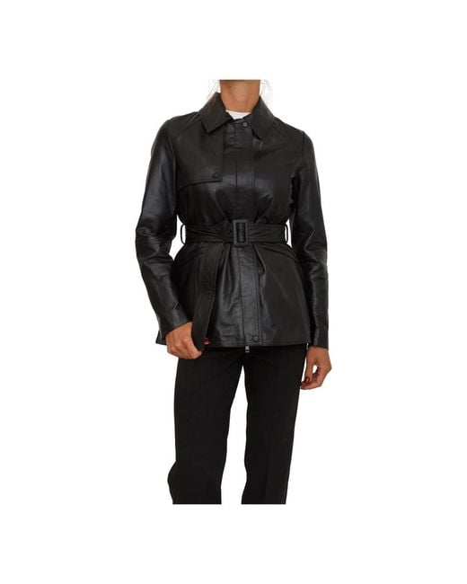 Marella Black Leather Jackets