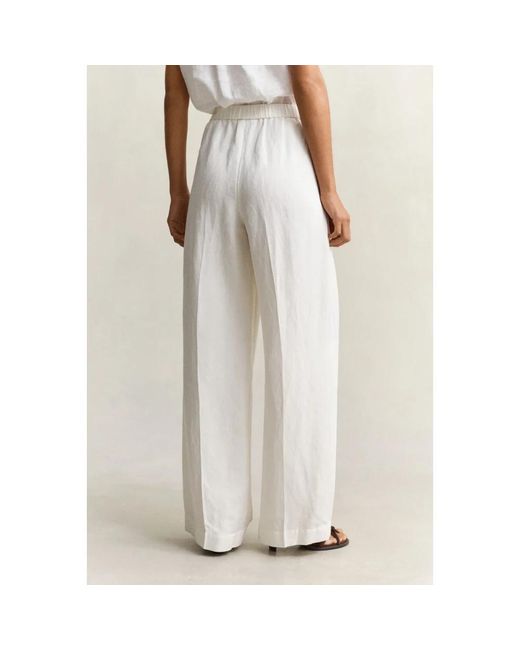 Gant White Wide Trousers
