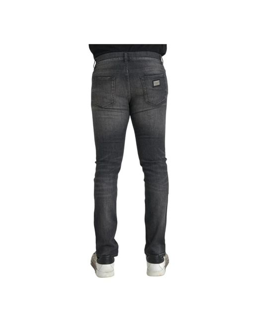 Jeans > slim-fit jeans Dolce & Gabbana pour homme en coloris Gray