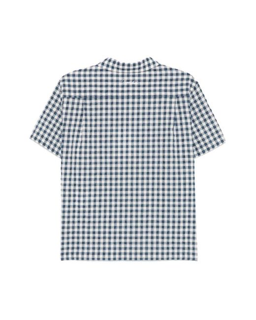 DUNST Gingham Kurzarmhemd in Blue für Herren