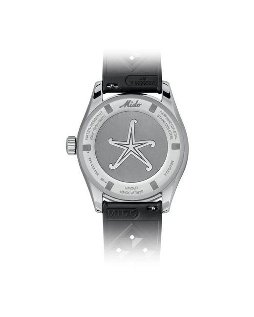 MIDO Accessoires ,Zwart ,Ocean Star Decompression Worldtimer in het Metallic voor heren