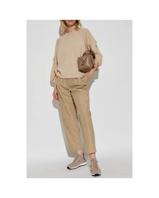 Max Mara Natural Round-Neck Knitwear