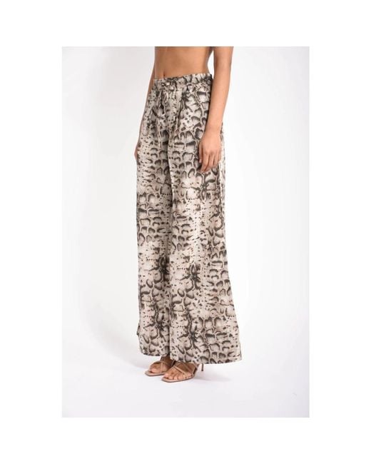 Pinko Brown Wide Trousers