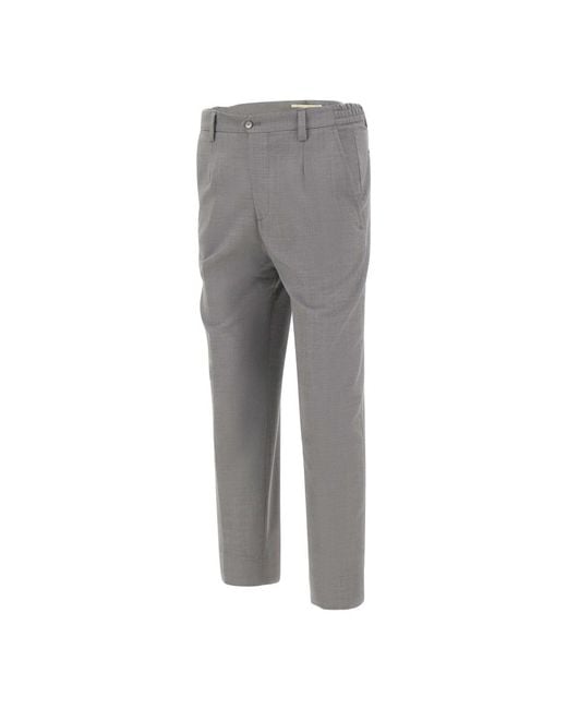 BRIGLIA Gray Suit Trousers for men
