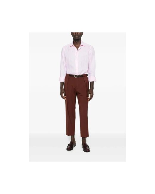 Isaia Pink Casual Shirts for men