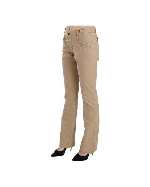 Just Cavalli Straight Trousers in het Natural