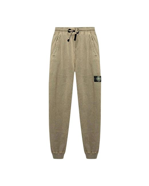 Stone Island Green Sweatpants for men