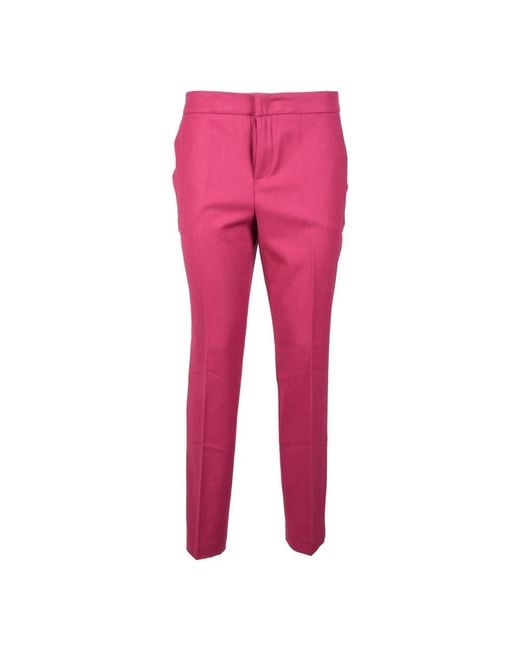 Twinset Pink Slim-Fit Trousers