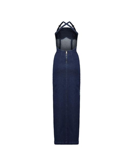 Versace Jeans Couture Blue Maxi Dresses