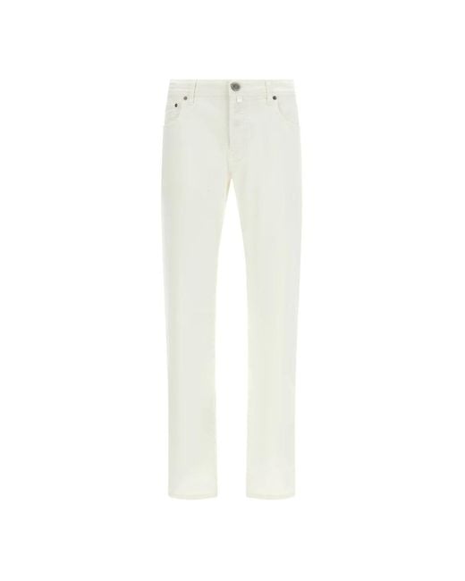Jacob Cohen White Slim Fit Jeans for men