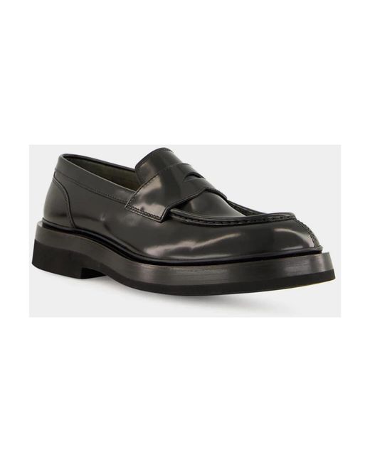 Santoni Black Loafers for men
