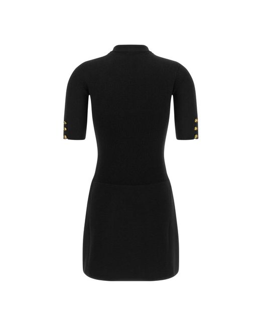 Elisabetta Franchi Black Knitted Dresses