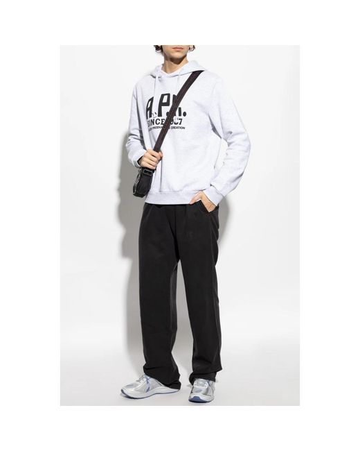 A.P.C. White Hoodies for men