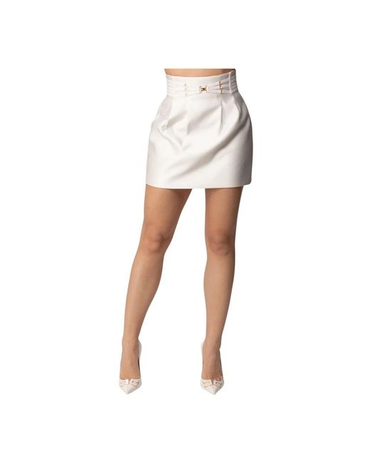 Elisabetta Franchi White Short Skirts