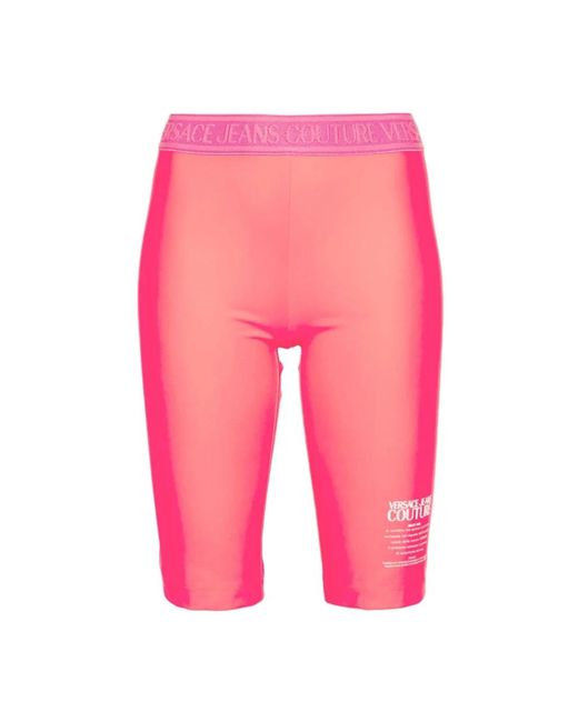 Shorts rosa con leggings fuseaux Versace de color Pink