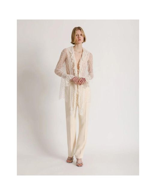 Alberta Ferretti Natural Shirts