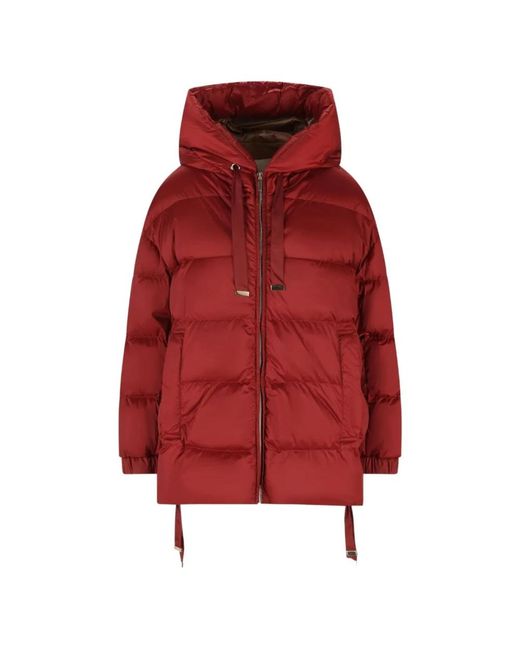 Max Mara Red Down Jackets