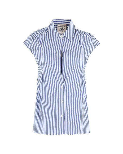 Semicouture Blue Stilvolles Nicol Kleid