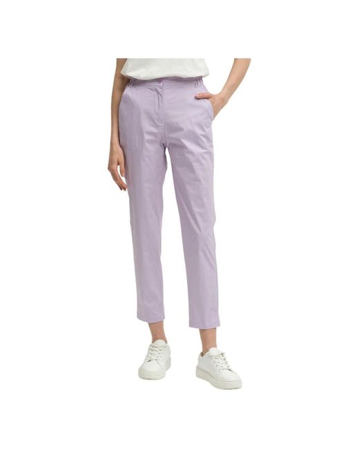 Twin Set Purple Cropped Trousers