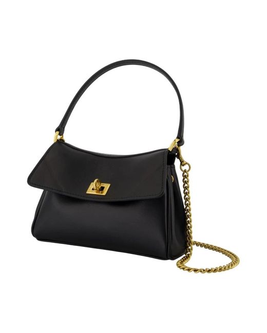 Balenciaga Black Schwarze Leder Nano Schultertasche