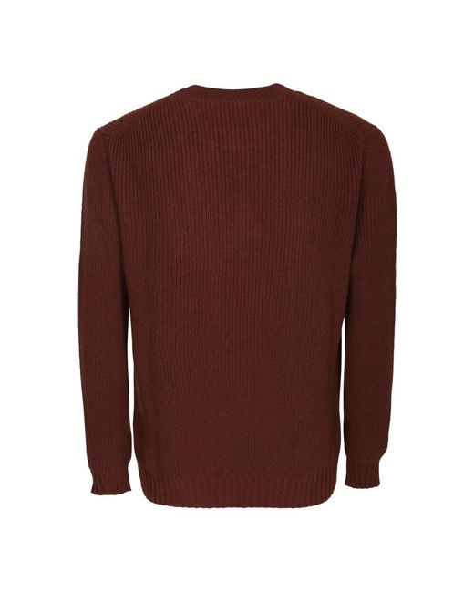 Dell'Oglio Brown Round-Neck Knitwear for men