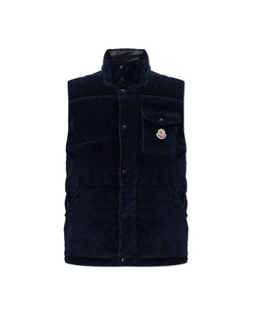 Moncler Blue Vests for men