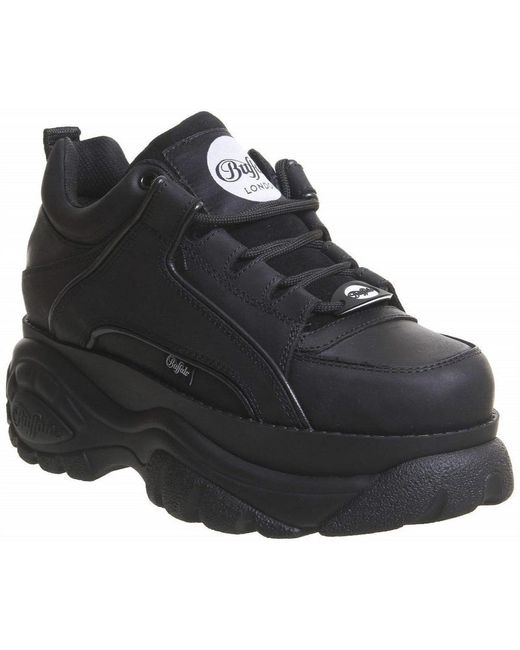 Buffalo Shoes Leather in het Zwart - Lyst