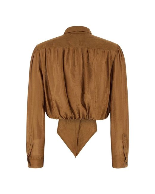 Saint Laurent Brown Blouses