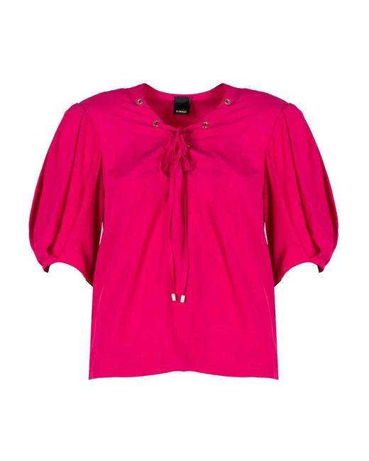 Pinko Overhemden ,Roze ,Klassieke Cut Blouse in het Pink