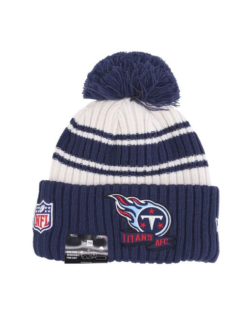 KTZ Accessoires ,Veelkleurig ,Tennessee Titans Pom Pom Beanie Hat in het Blue voor heren