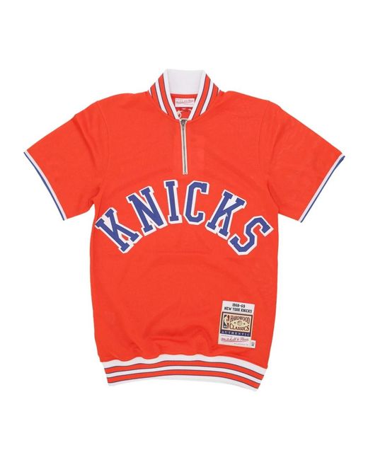 Mitchell & Ness Tops ,Oranje ,Polyester Nba Schietshirt 1968 Spelernaam in het Red voor heren