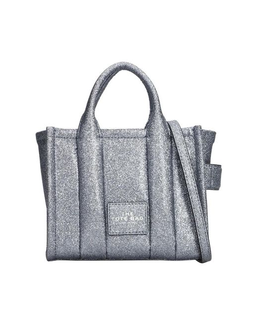 Borsa mini tote glitter di Marc Jacobs in Gray