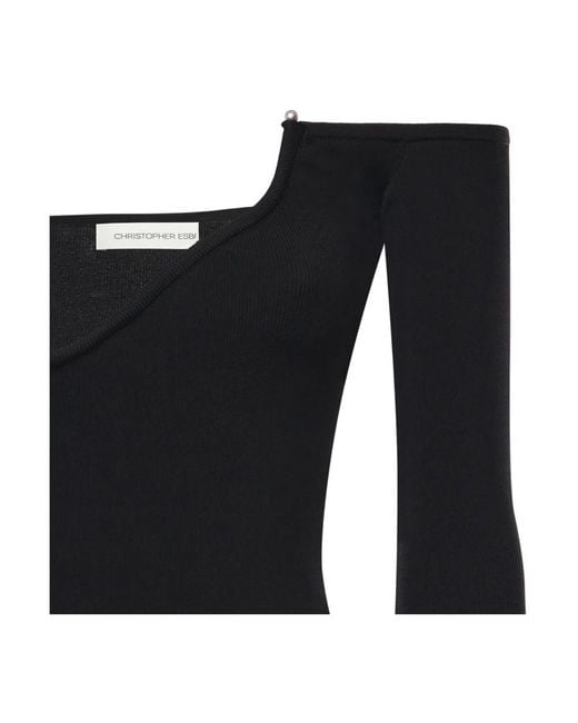 Christopher Esber Black Long Sleeve Tops