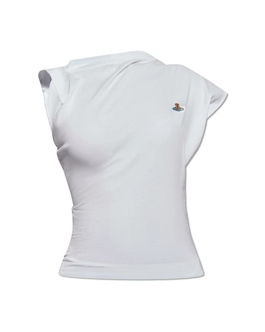 Camiseta asimétrica hebo Vivienne Westwood de color White