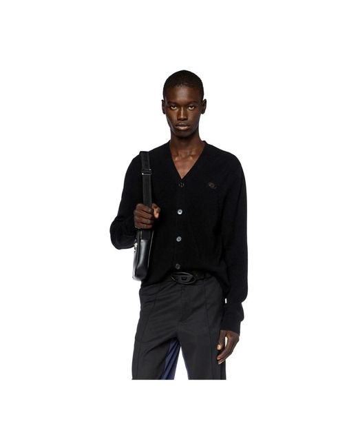 DIESEL Truien & Vesten ,Zwart ,K Zannis Maglia Cardigan in het Black voor heren