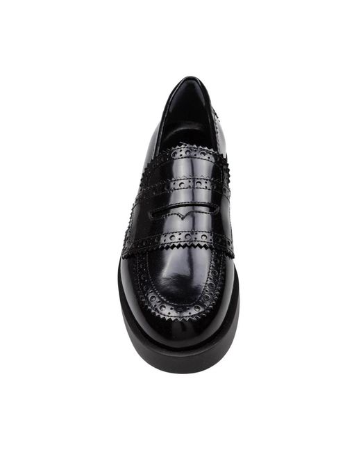 Agl Attilio Giusti Leombruni Black Schwarzer Lederslipper Mit Anatomischem Fußbett