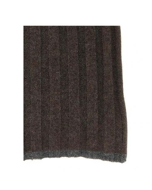 Brunello Cucinelli Black Winter Scarves for men