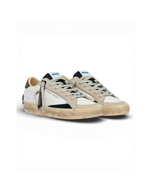 Crime London White Sneakers for men