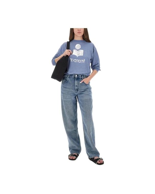 Isabel Marant Blue Loose Fit Jeans