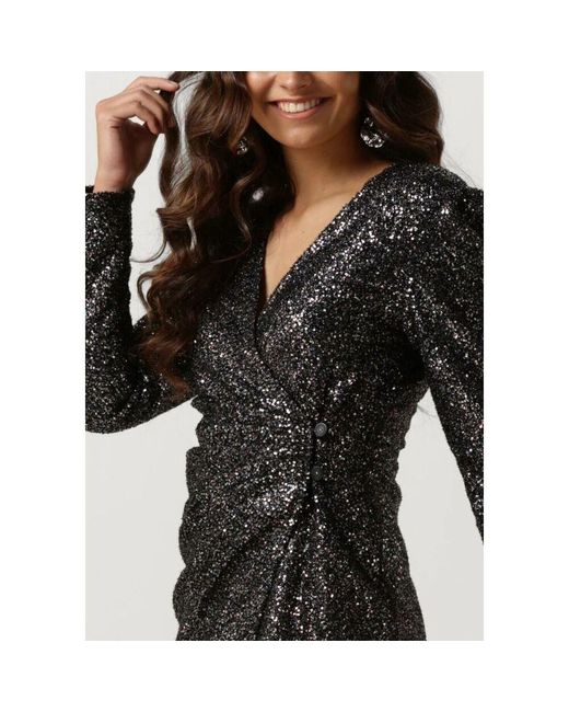 Scotch & Soda Black Glitzerndes Sequin Mini Kleid