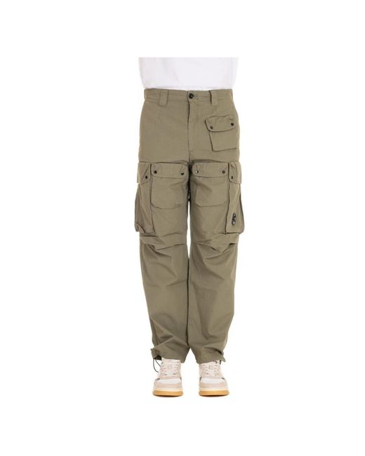 C P Company Green Straight Trousers for men