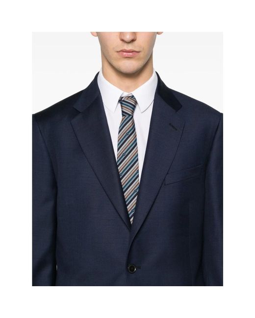 Paul Smith Kostuums ,Blauw ,Wol Classic Fit Wool Suit in het Blue voor heren
