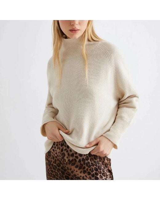 Marella White Rollkragenpullover