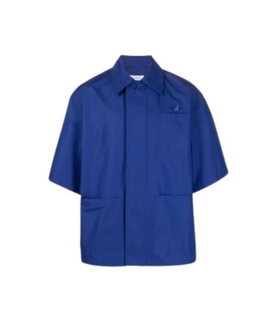 Off-White c/o Virgil Abloh Blue Short Sleeve Shirts for men