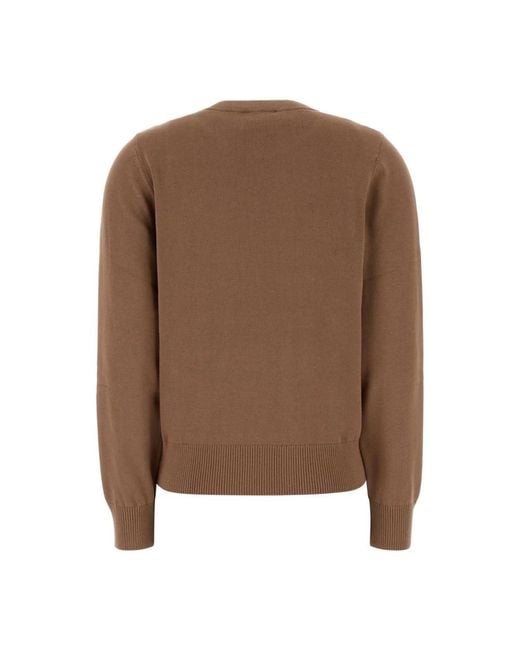 Ganni Brown Round-Neck Knitwear