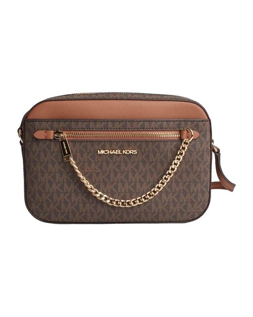 Michael Kors Brown Zeitlose Jet Set Cross-Body Tasche