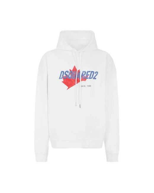DSquared² Hoodies & Sweatvesten ,Wit ,Sweatshirts & Hoodies in het White voor heren