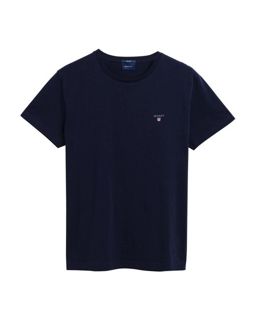 Gant Iconic logo-besticktes t-shirt in Blue für Herren