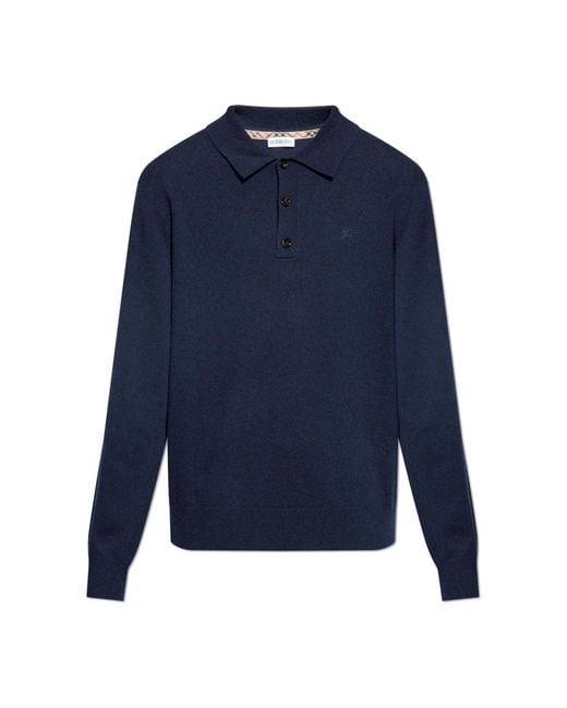 Burberry Men's Blue Cashmere Knitwear
