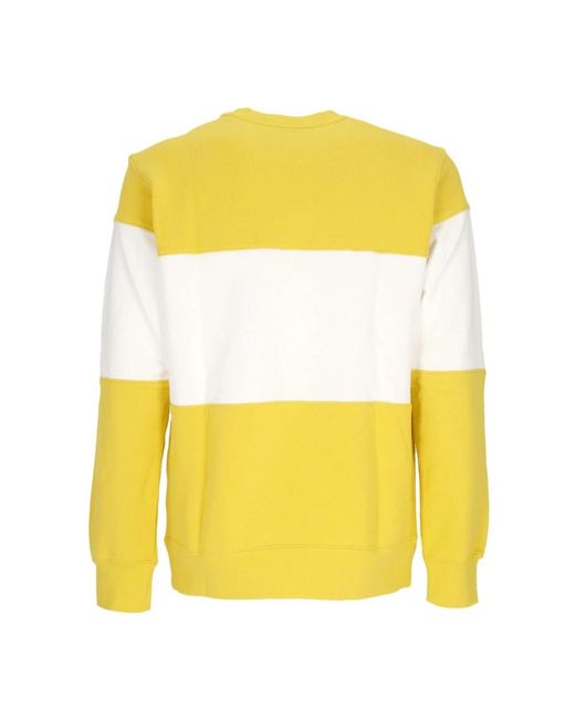 Club Plus Sudadera Ligera Con Cuello Redondo Para Hombre Colorblock Cuello Redondo Vivid Sulphur/Blanco Nike de hombre de color Yellow